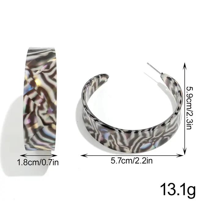 Boucles d'oreilles léopard en acrylique pour femmes