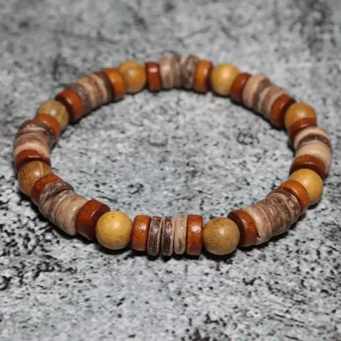 Bracelet de perles d'ampli naturelles fait à la main pour hommes et femmes