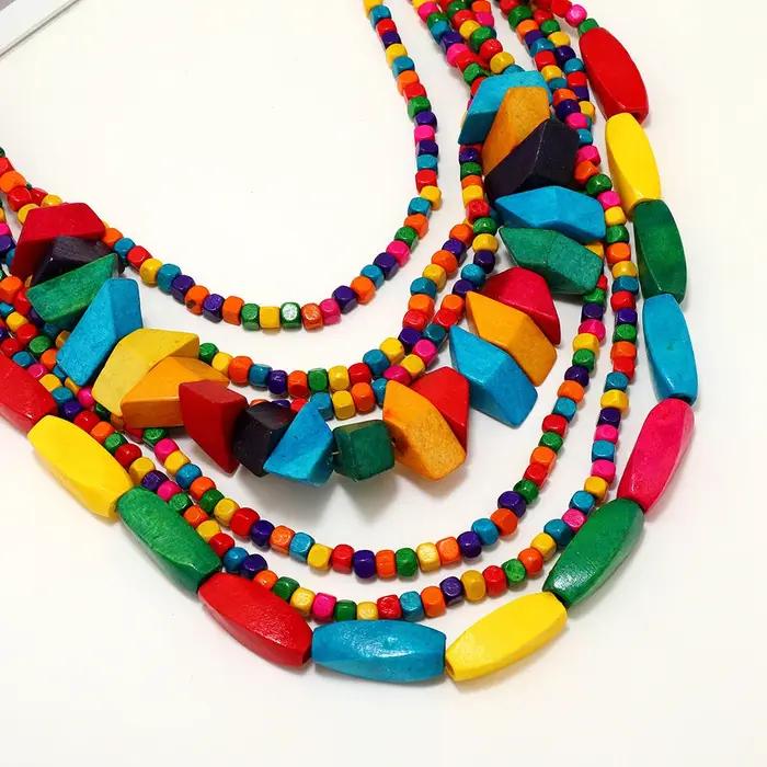 Collier Bavoir Attrayant de Style Boho Multicolore