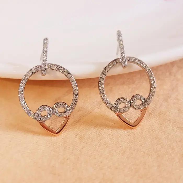Original 2025 élégant vert cristal ensemble de bijoux fins pour les femmes or en forme d'éventail petite feuille collier boucles d'oreilles Bracelets bagues