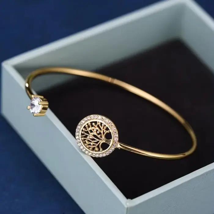 Bracelet en pierre de Zircon brillant