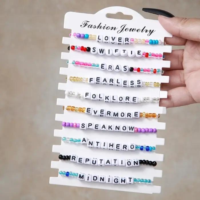 Bracelets élégants en perles cristal pour femmes filles, 11 pièces, pour Concerts musique