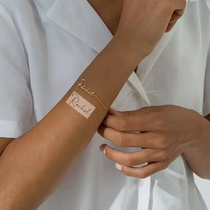 Bracelet personnalisé en acier inoxydable avec nom personnalisé