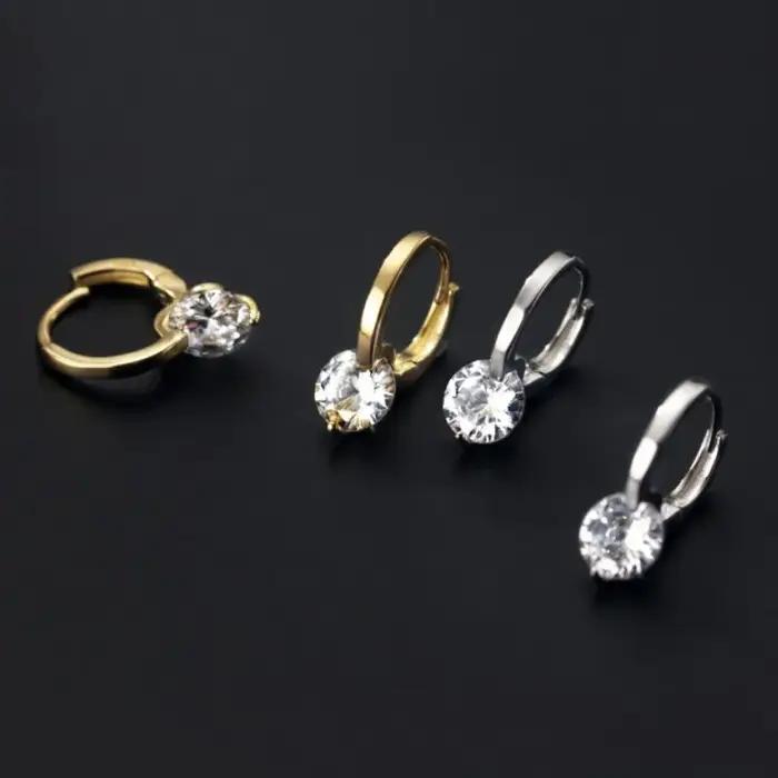 Ane1ct-Boucles d'Oreilles D Moissanite pour Femme et Fille