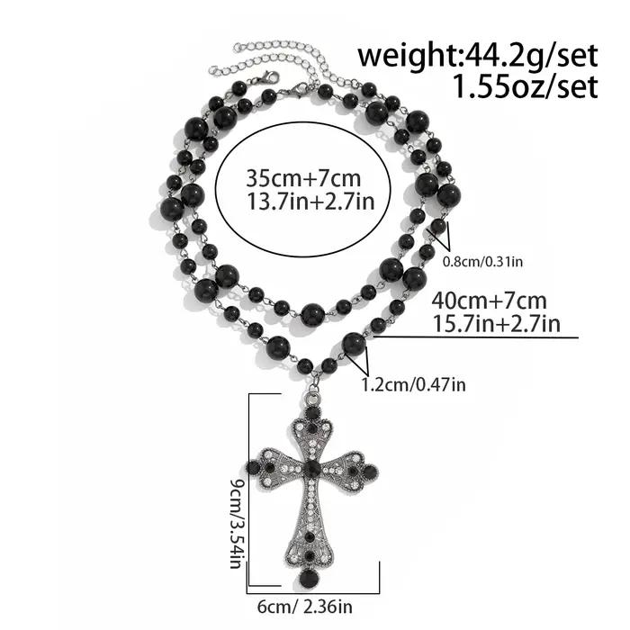 IngeSight.Z-Collier ras du cou en perles pour hommes et femmes