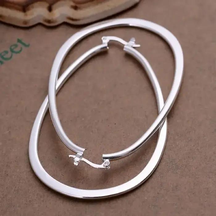 Boucles doreilles en argent 925 rondes pour femmes mode élégante design noble cadeaux mariage occasions spéciales