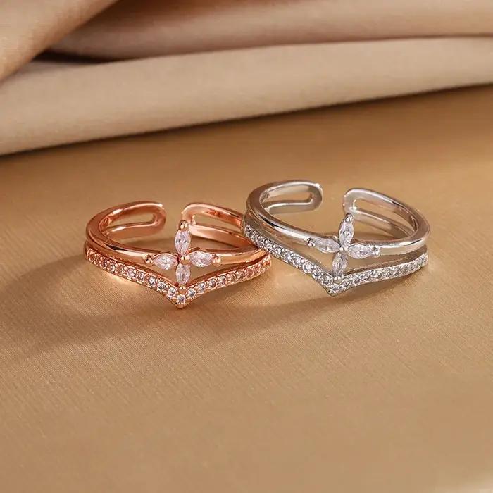 Bagues de fiançailles en argent Sterling 925 pour femmes