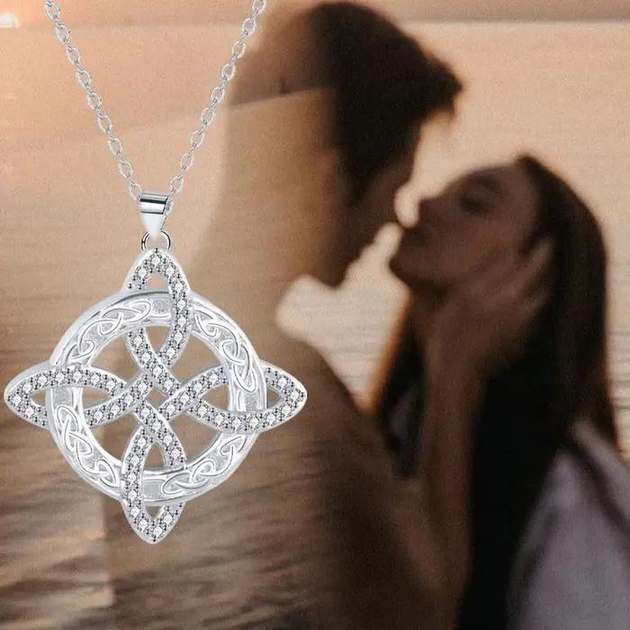 Bracelet en argent thaïlandais 925 avec nœud de sorcière et zircone pour femmes