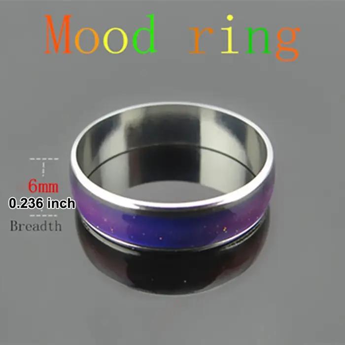 Bague d'humeur en acier inoxydable pour hommes et femmes