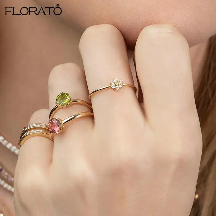 Bague en cristal de style bohème coréen pour femmes alliances de mariage avec zirconium blanc pour occasions spéciales mariage fiançailles cadeau de bijoux