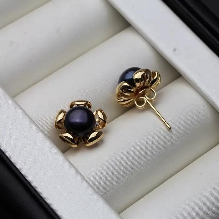 Boucles d'oreilles en perles d'eau douce de culture véritable