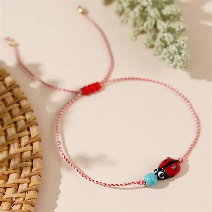 Bracelet Délicat en Perles de Cuivre Synthétiques pour Femme