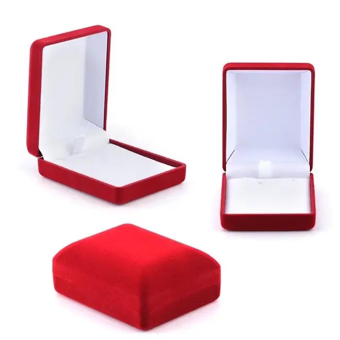 Boîte à bijoux en velours blanche bleue rouge pour rangement organisation cadeau d'anniversaire demande en mariage trésors personnels