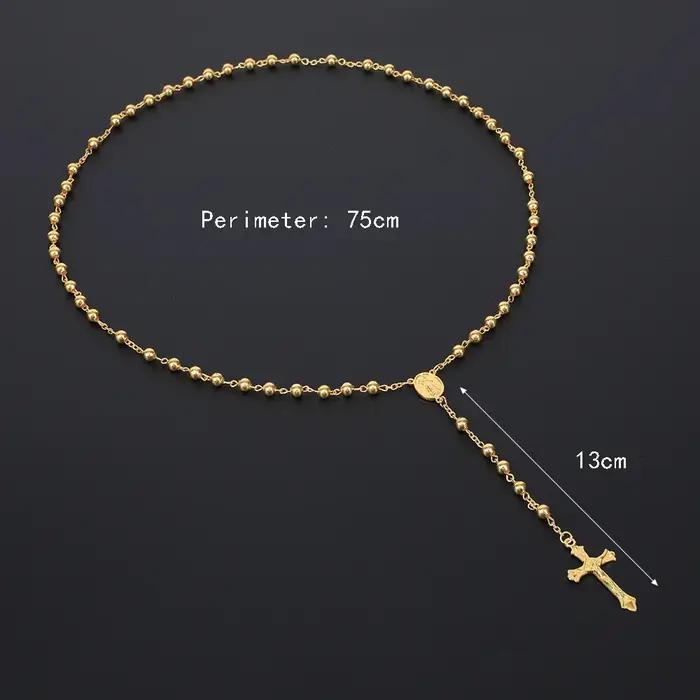 Collier chapelet en or pour hommes et femmes