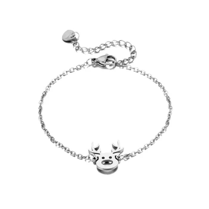 Bracelet de noël en forme de renne et d'élan pour femmes et hommes