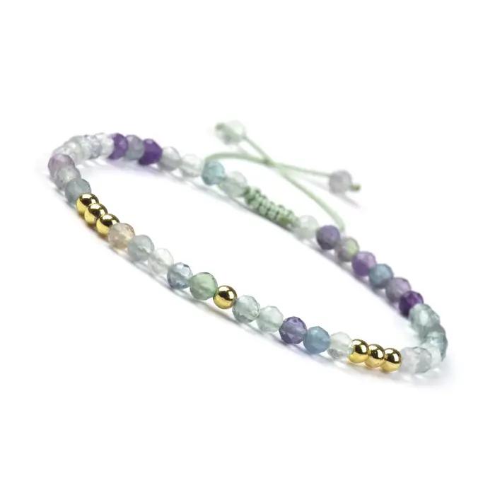 Bracelet réglable tressé en pierre naturelle, cornaline, Apatite, Labradorite et perles en laiton, p