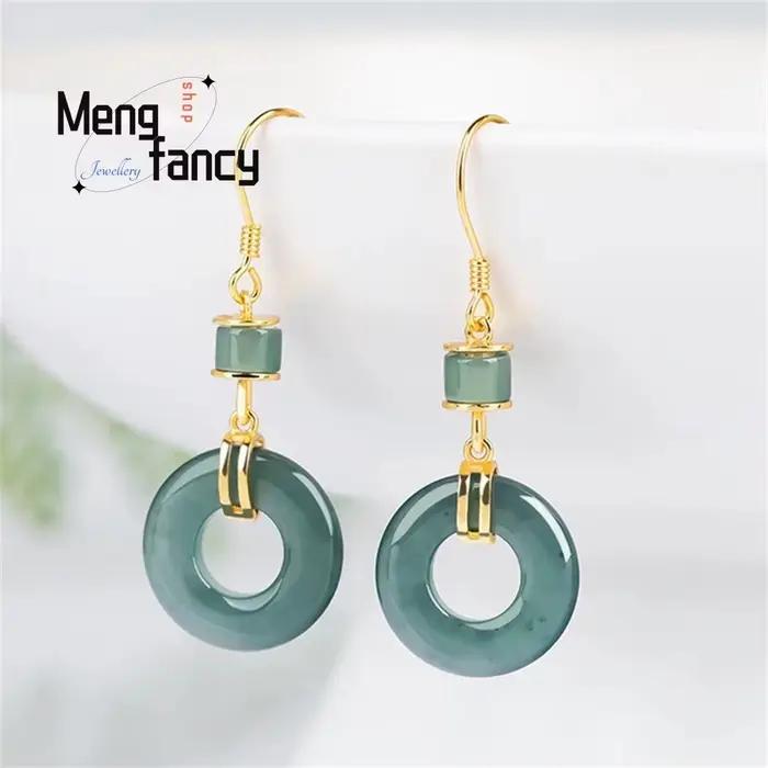 Boucles d'oreilles en argent S925 incrusté d'argent de haute qualité