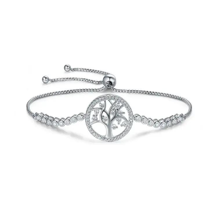 Bracelet tennis arbre de vie pour femme