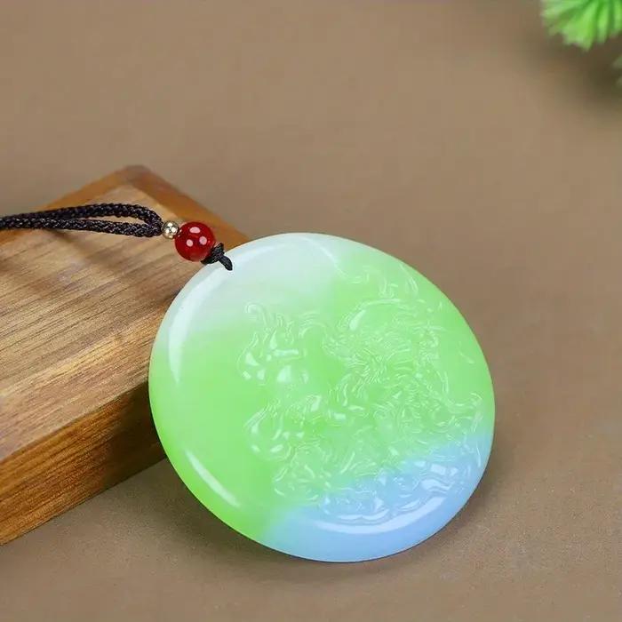 Collier pendentif coloré et naturel