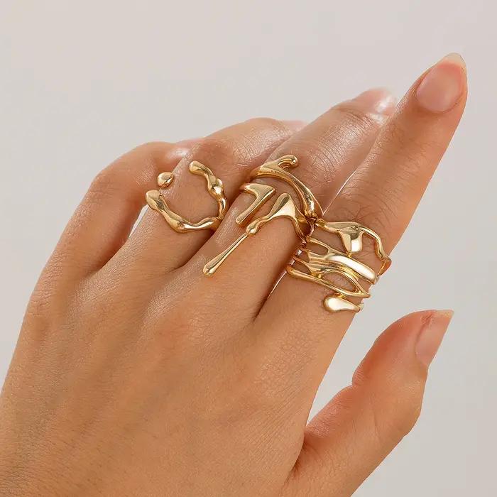 Bague ouverte en Imitation de perles de cristal pour femmes