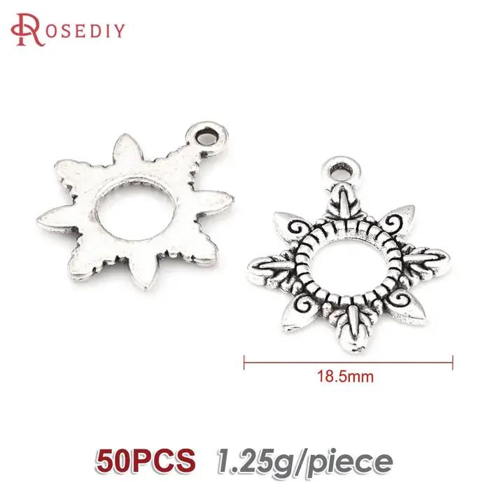 Fleur de vigne en alliage de zinc bronze antique pour femmes, breloques allergiques, bijoux de bricolage, fournitures exécutives, collier, boucles d'oreilles, accessoires