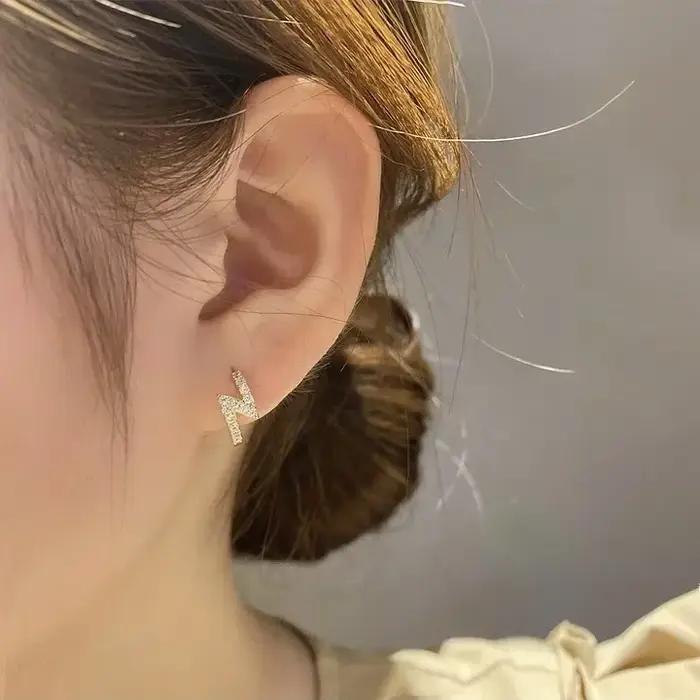 Boucles d'oreilles éclair en argent Sterling 925