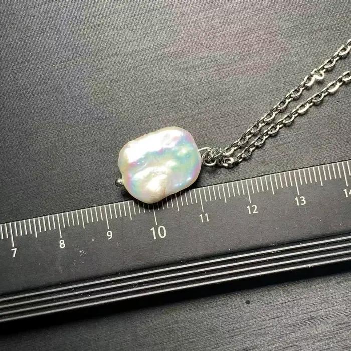 HEYYA – collier avec pendentif en perles baroques naturelles pour femmes