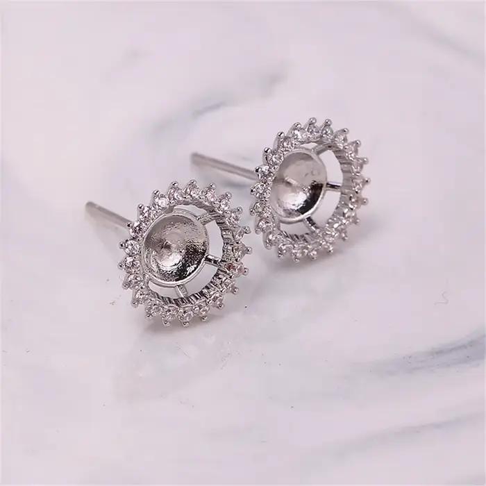 Boucles d'oreilles en perles d'or 14K, Base de réglage, Simple, mode, fait à la main, résultats de fabrication de bijoux, 19 styles de tempérament
