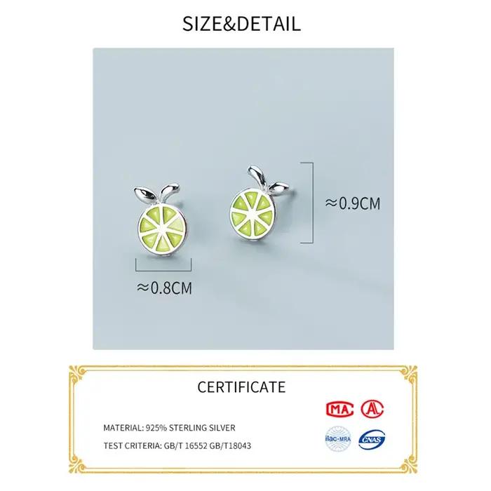 La Monada – petites boucles d'oreilles citron pour femmes