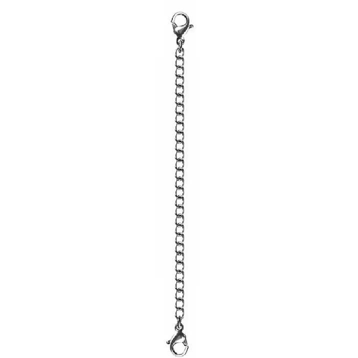 JOGold-Extension de sécurité pour collier et bracelet, 3 accessoires de bijoux, argent noir, serrure