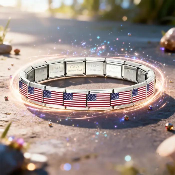 Différents pays drapeaux nationaux du monde Bracelet Module