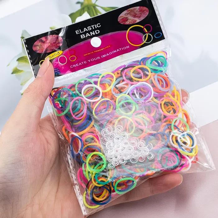 Kit Créatif de Bracelets Arc-en-ciel en Élastiques Colorés avec Crochet – Cadeau DIY pour la Fabrication