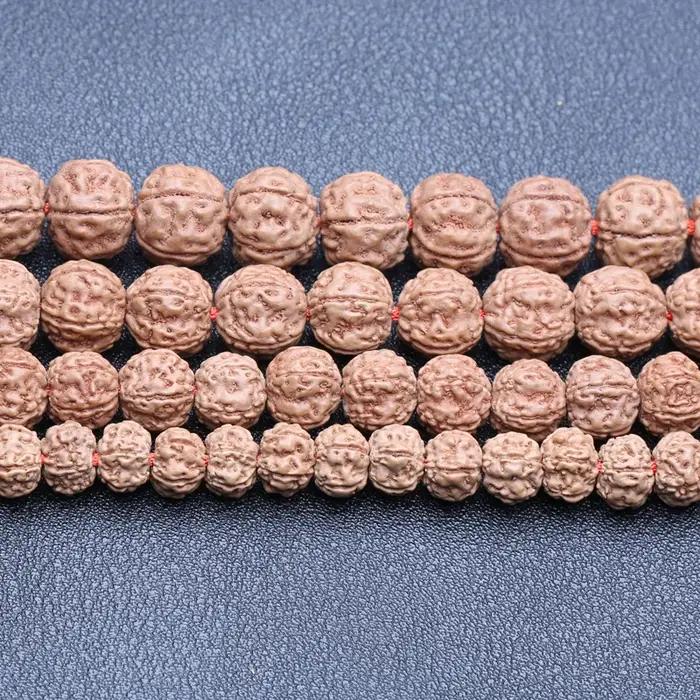 Bracelet de perles Rudrakhsa naturel Original du népal, Design IDY Vajra Bodhi