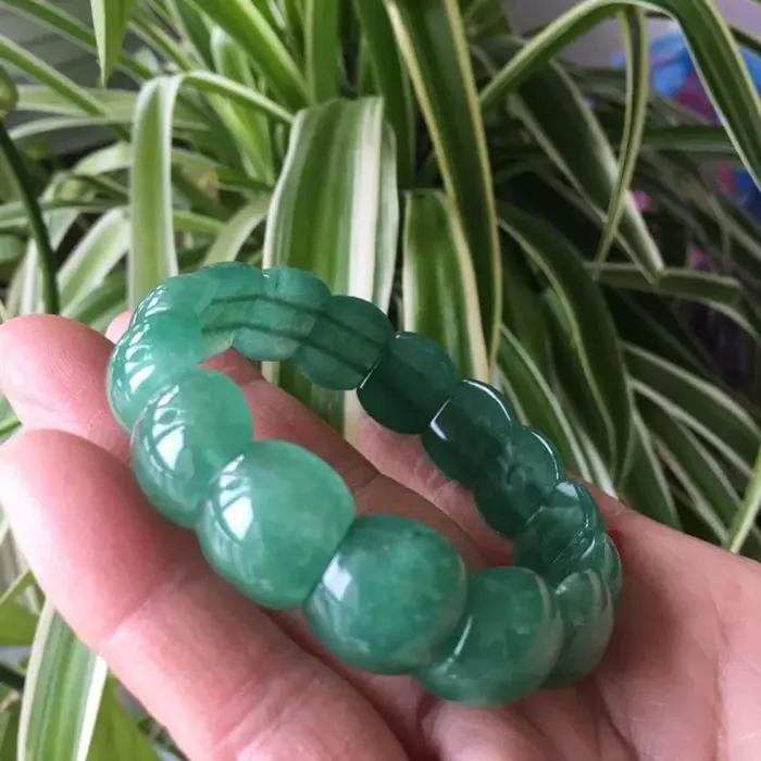 Bracelet vert naturel, main classique pour hommes et femmes