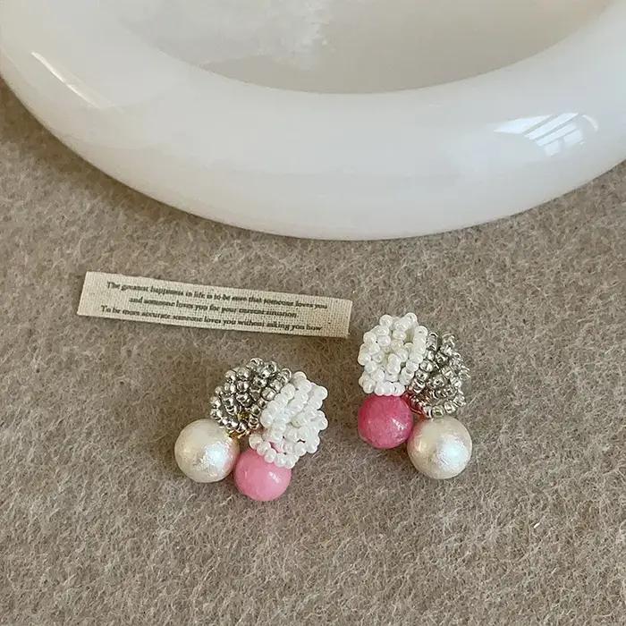 Minar – boucles d'oreilles en perles d'imitation Miyuki Treand