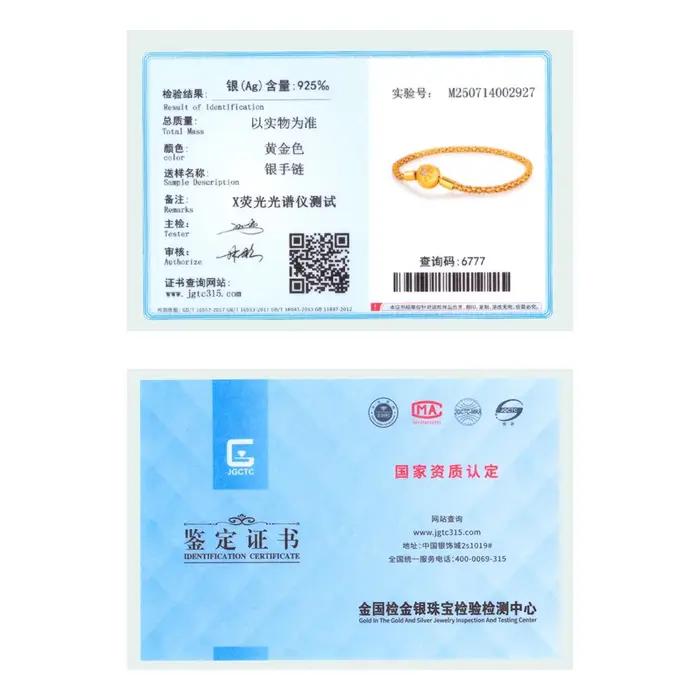 Nouveau Bracelet 925 argent doré soleil pop-corn