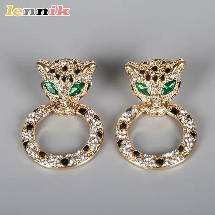 LENNIK nouvelles boucles d'oreilles tête léopard