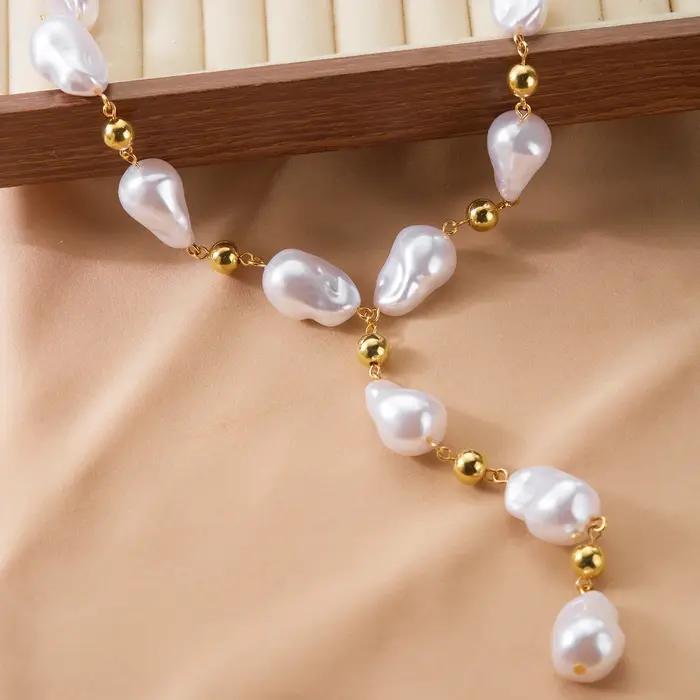 Collier Baroque en forme de Y pour femmes