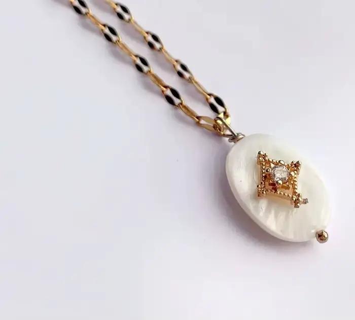 Collier de perles Vintage Lapis Lazuli, pendentif en Zircon, pendentif bohème multicouche, bijoux faits à la main