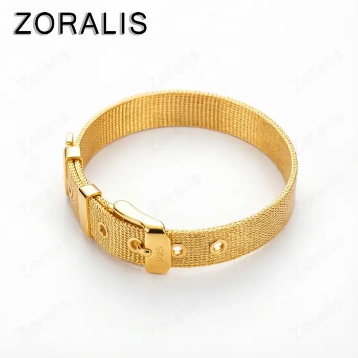 Bracelet en or 18 carats avec sangle large 14mm pour femme et homme bijoux de mode pour soirées et mariages cadeaux d'anniversaire amoureux