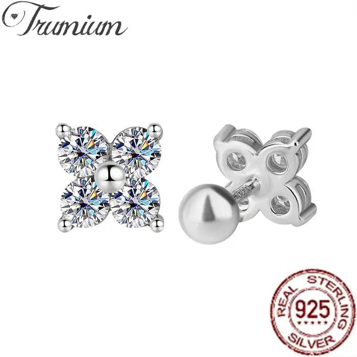 Trumium – boucles d'oreilles en Moissanite pour femmes
