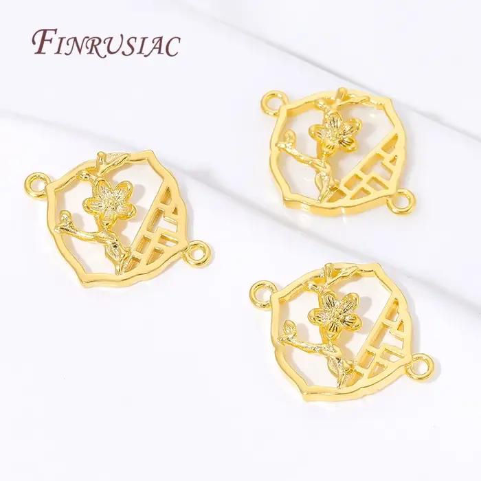 Connecteurs en laiton plaqué or 18 carats pour bijoux DIY créatifs à offrir pour toutes occasions