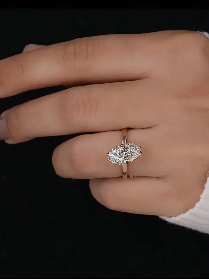 Bague en argent sterling 925 sertie de zirconium blanc élégante à offrir pour femmes occasions spéciales mariage fiançailles