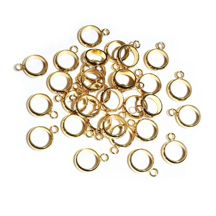 20pcs Acier Inoxydable Or Couleur Boucle Cerceaux Anneaux Cercle Connecteur Bricolage Bijoux Conclusions Accessoires pour Bracelet Neckalce