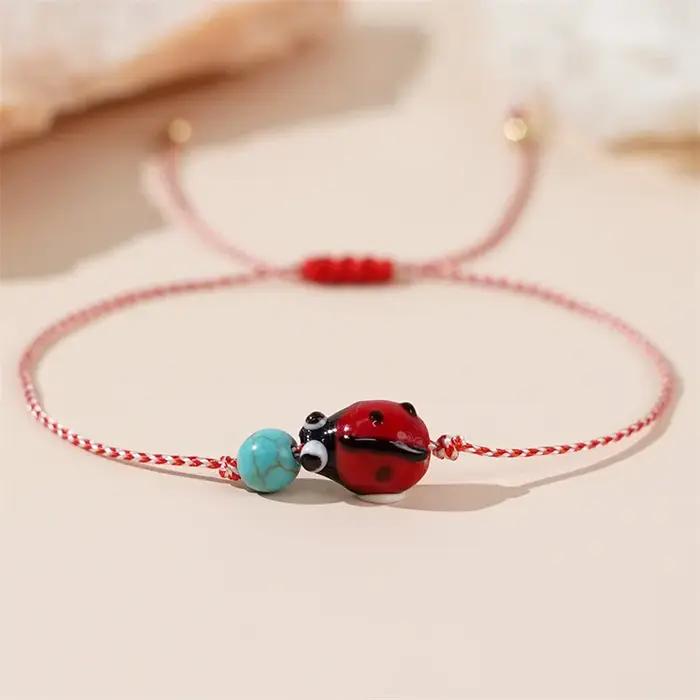 Bracelet Délicat en Perles de Cuivre Synthétiques pour Femme