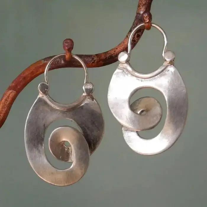 Boucles d'oreilles créoles en métal pour femmes