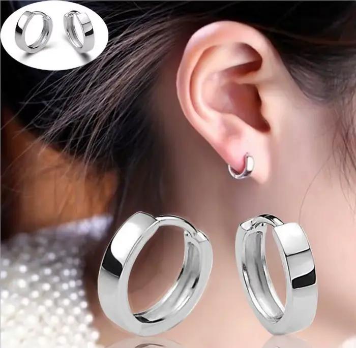 Bague d'oreille en argent regardé 925 en forme de périphérie Sophia