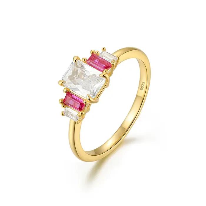 Bagues en cristal géométrique pour femmes et hommes