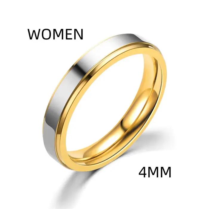 Ensemble de bagues de Couple assorties en acier inoxydable, bandes de fiançailles de mariage, cadeau romantique de saint-valentin pour lui et pour elle, 2025