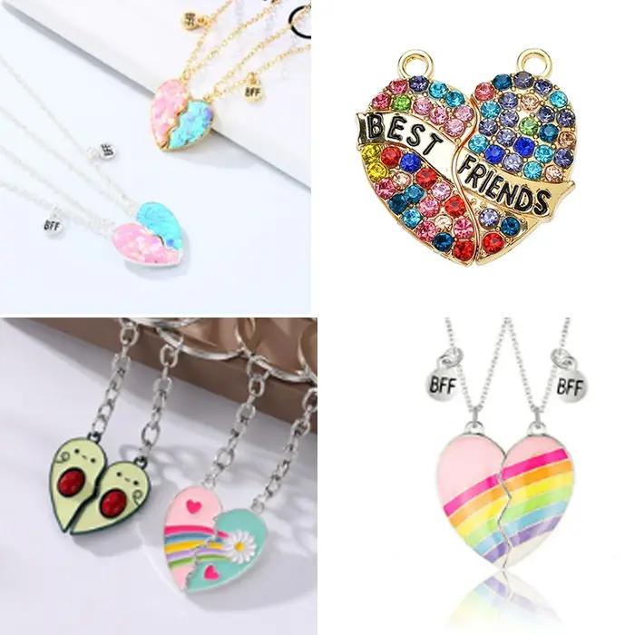 2 paires mode meilleurs amis coeur amour Couple pendentif breloque
